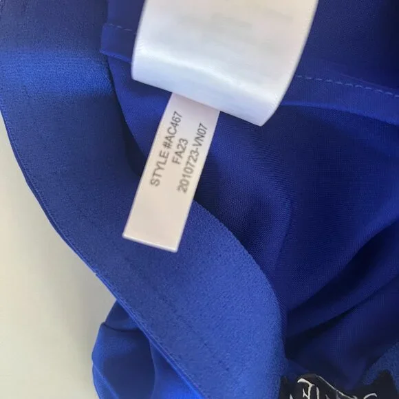 NWT Gwyneth slip skirt / brilliant cove cobalt capri sapphire blue / xs - Picture 5 of 7